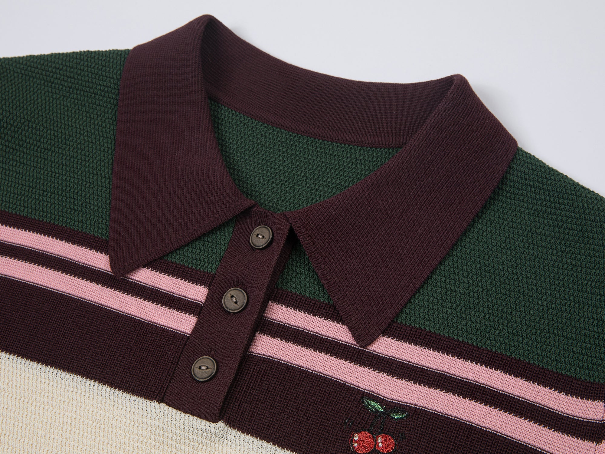 Faux-layered polo sweater t-shirt