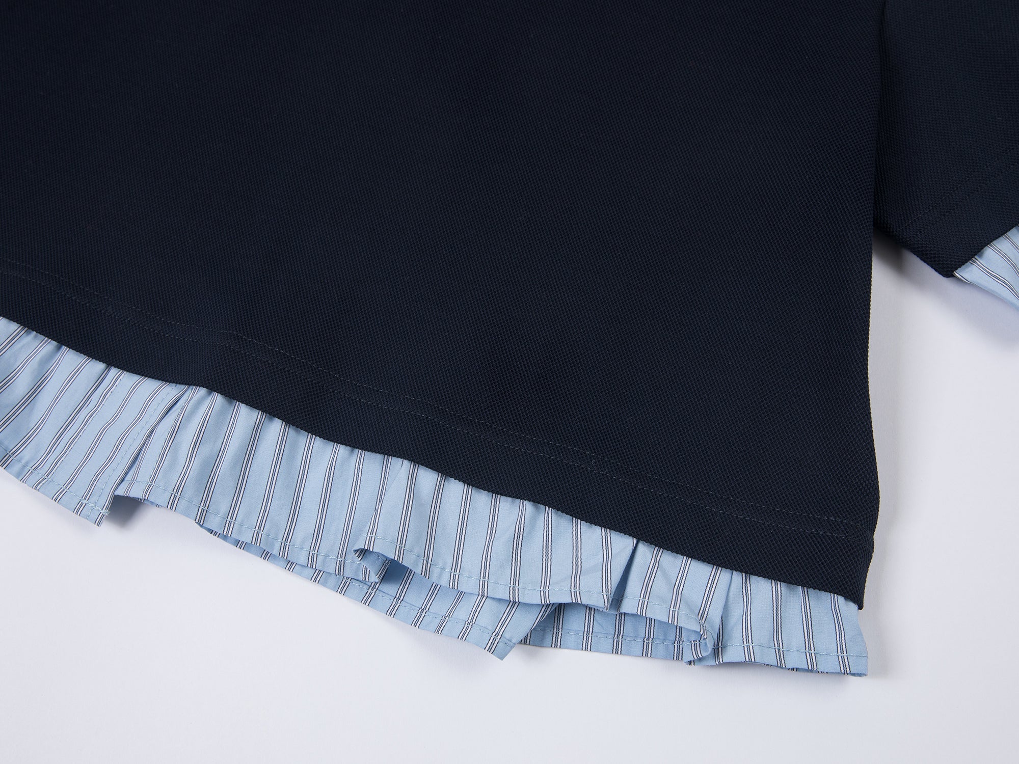 Faux-layered shirt & polo t-shirt