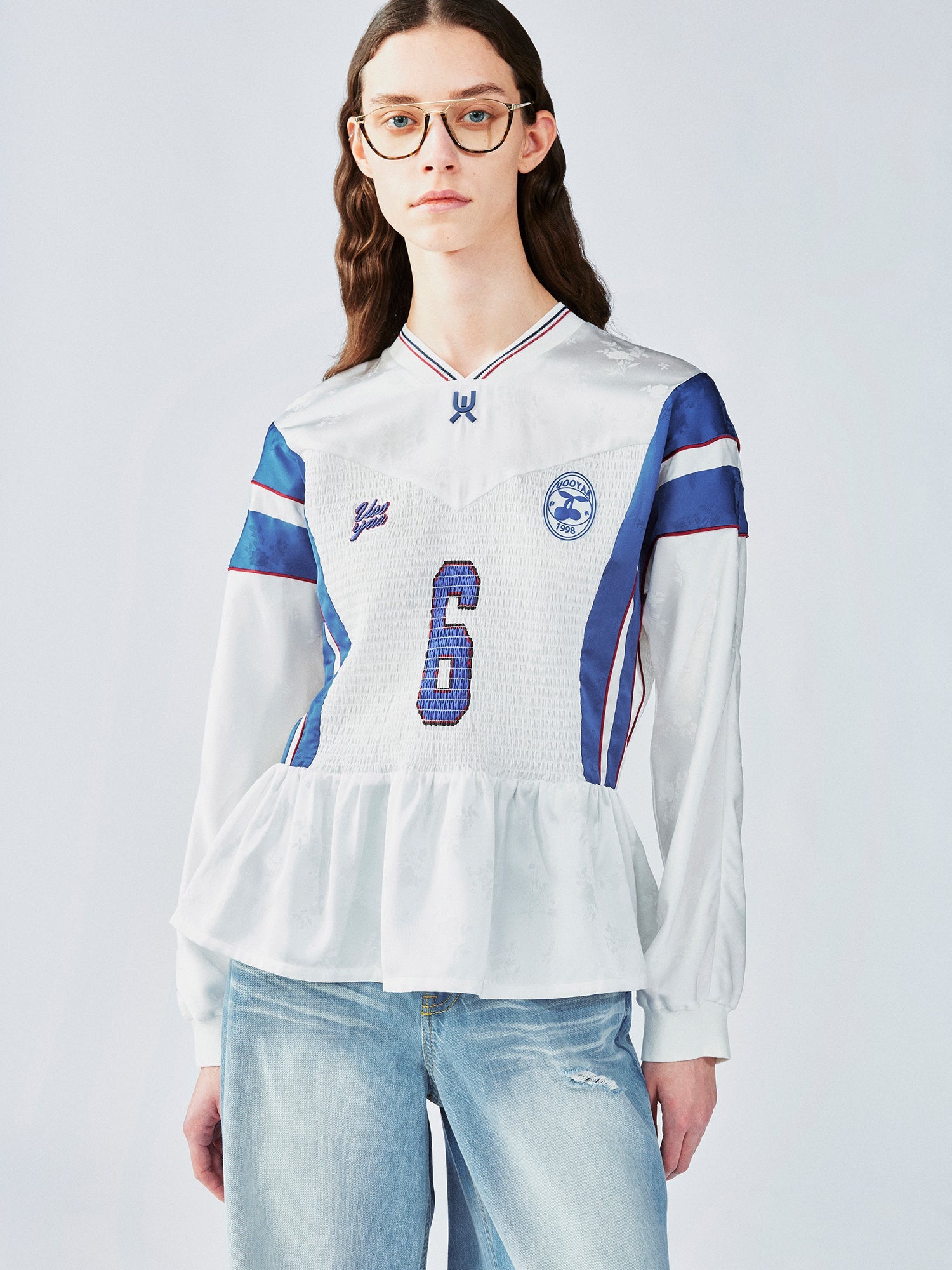 Remake jersey with ruffle hem