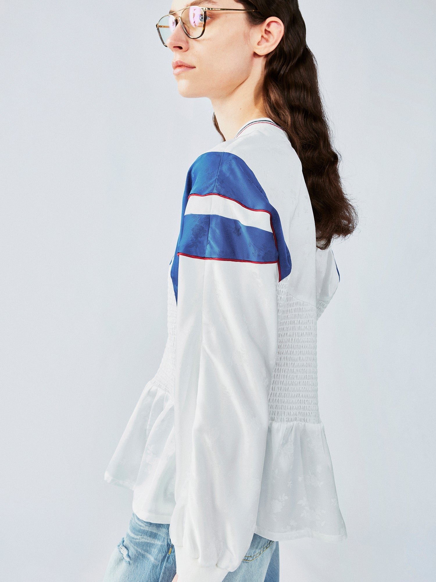 Remake jersey with ruffle hem