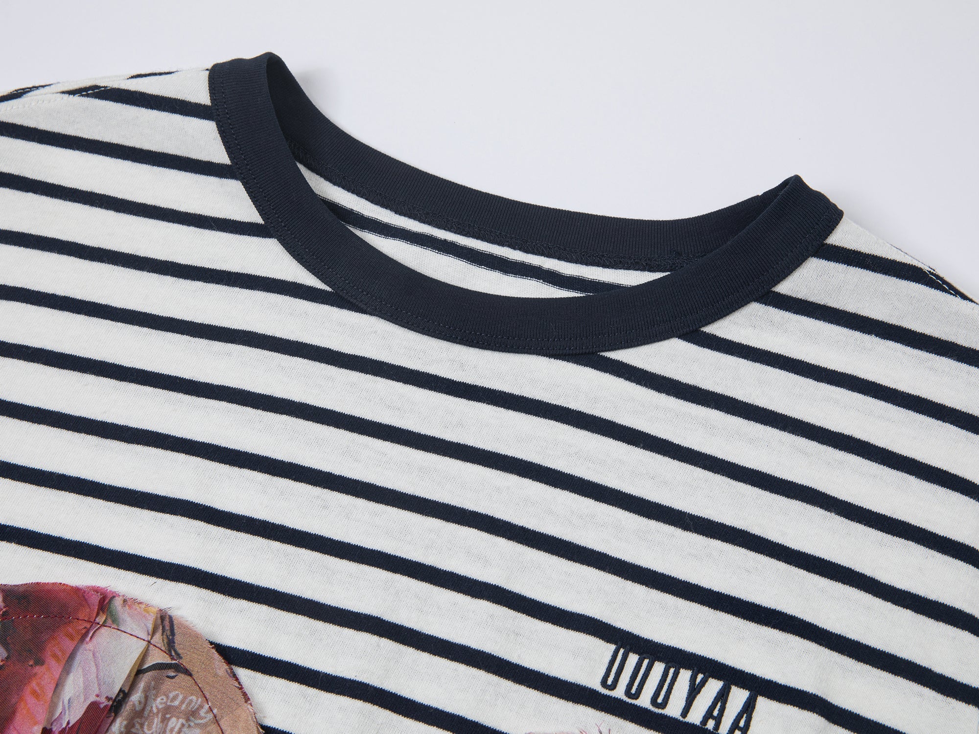 Graffiti ruffle sailor pullover