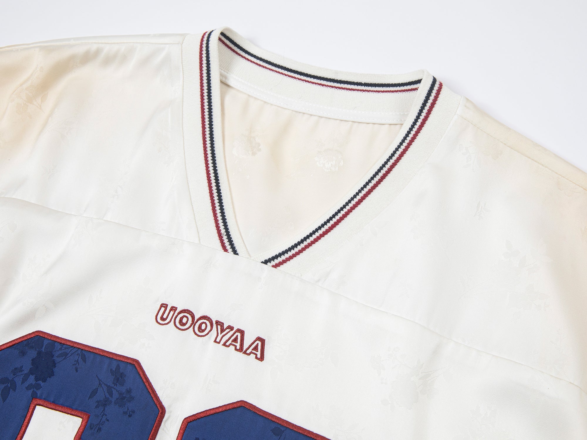 Distressed satin tulip jersey