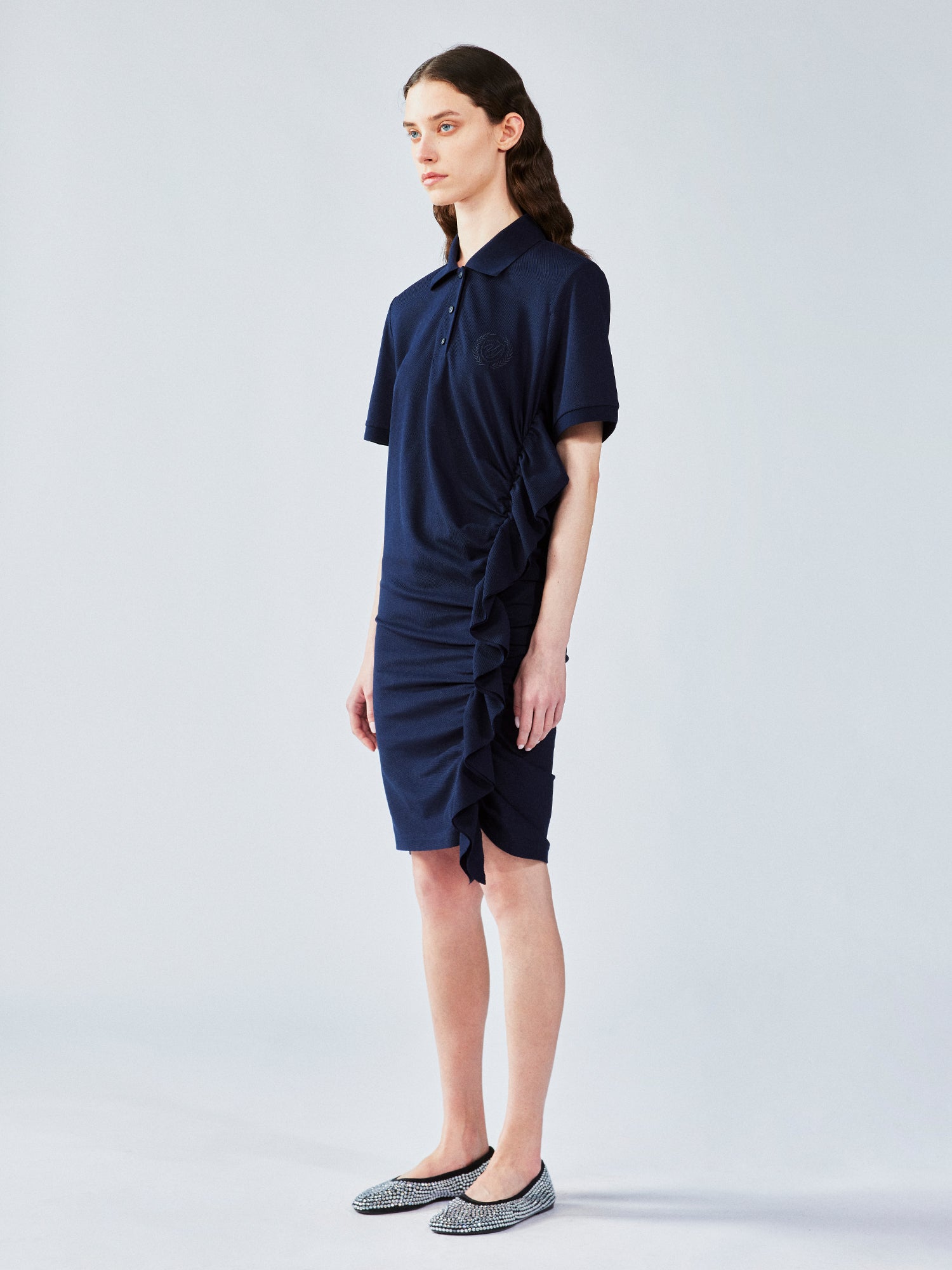 Gathered polo dress