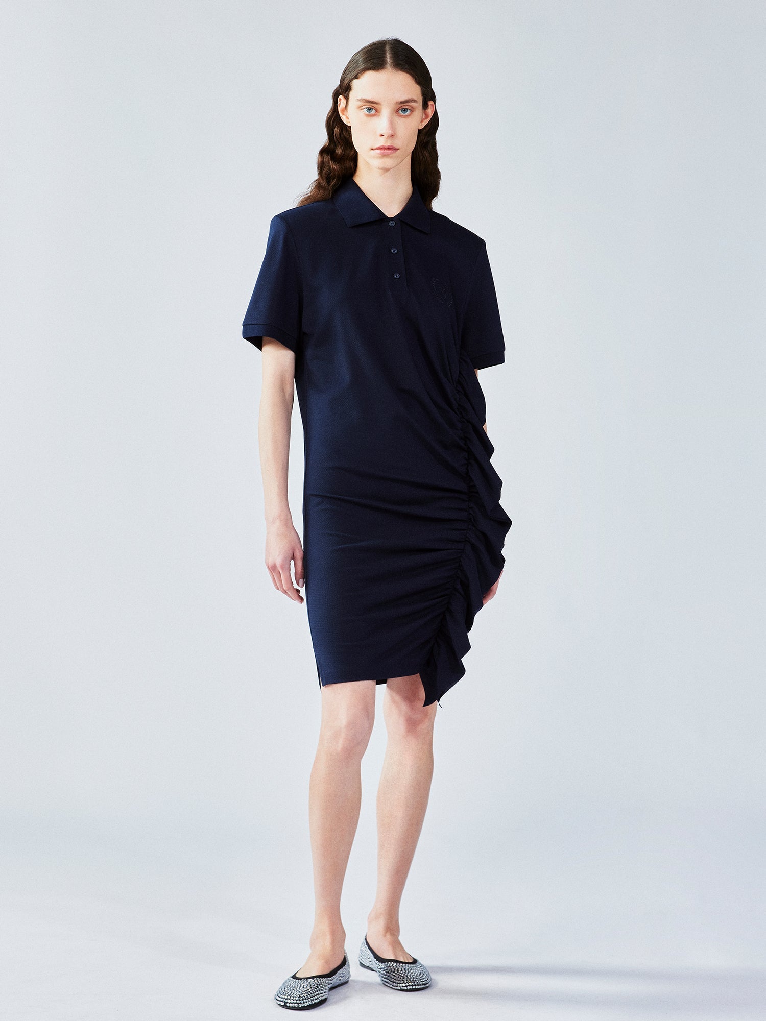 Gathered polo dress