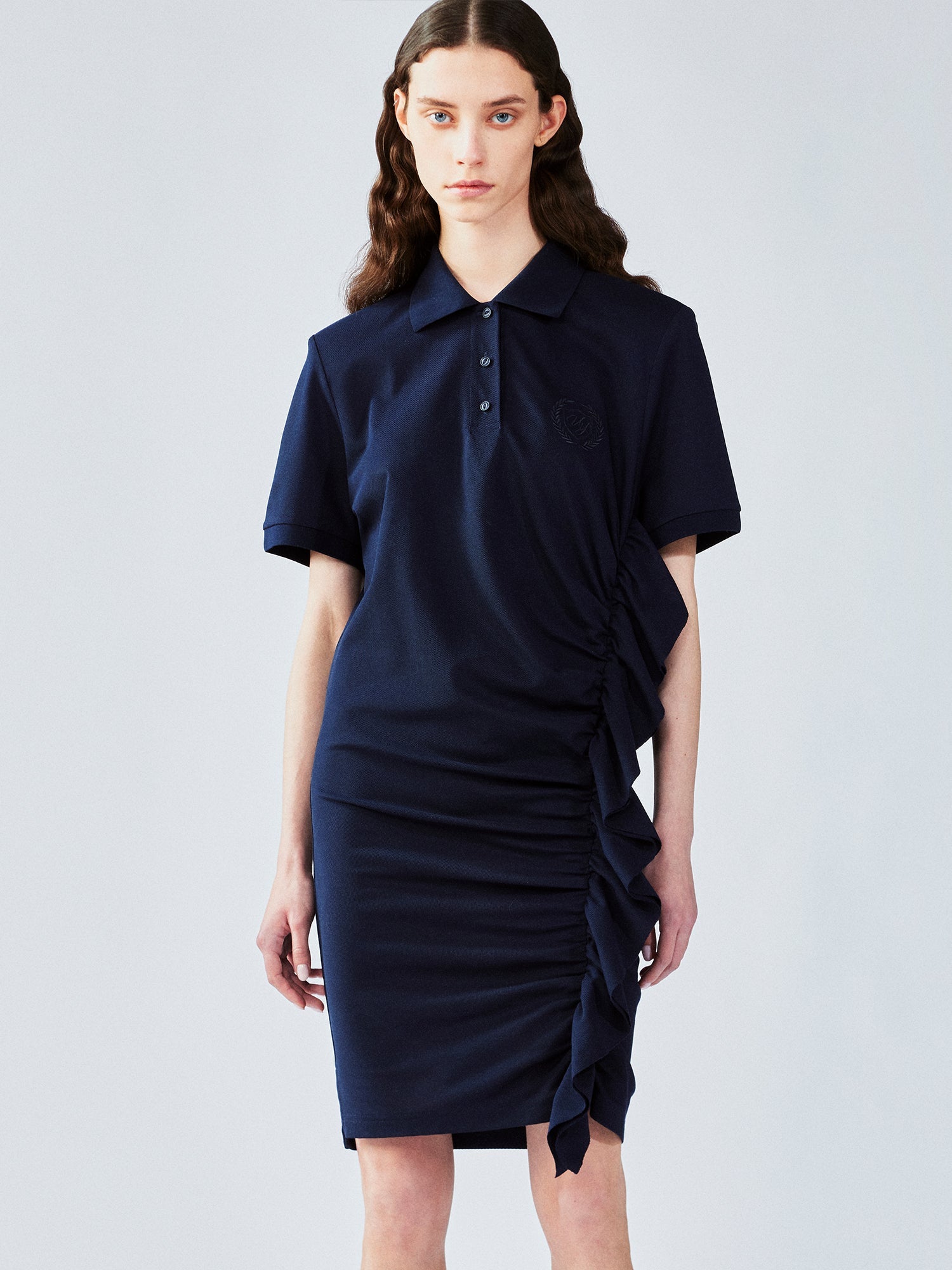 Gathered polo dress