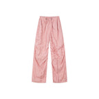 Openwork embroidery utility pants