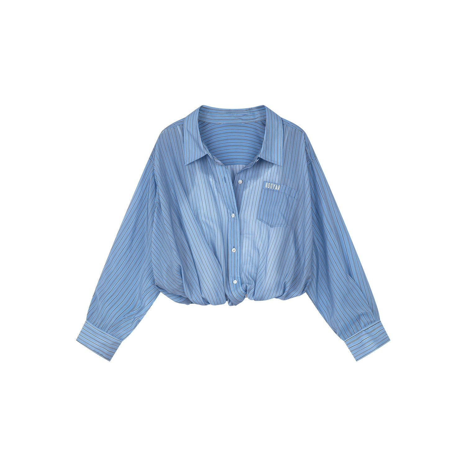 Pleated denim short skirt