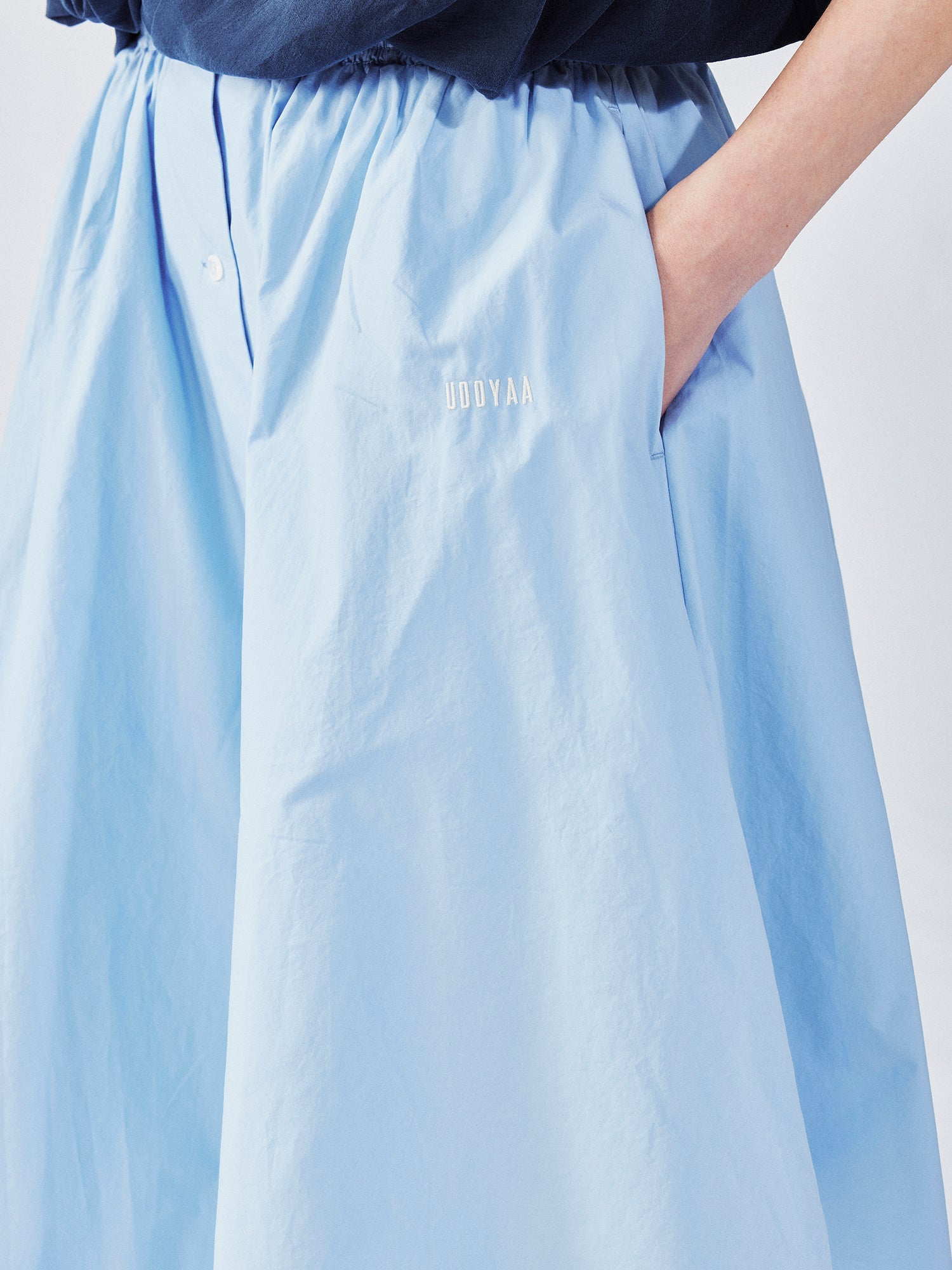 Shirt-style midi skirt