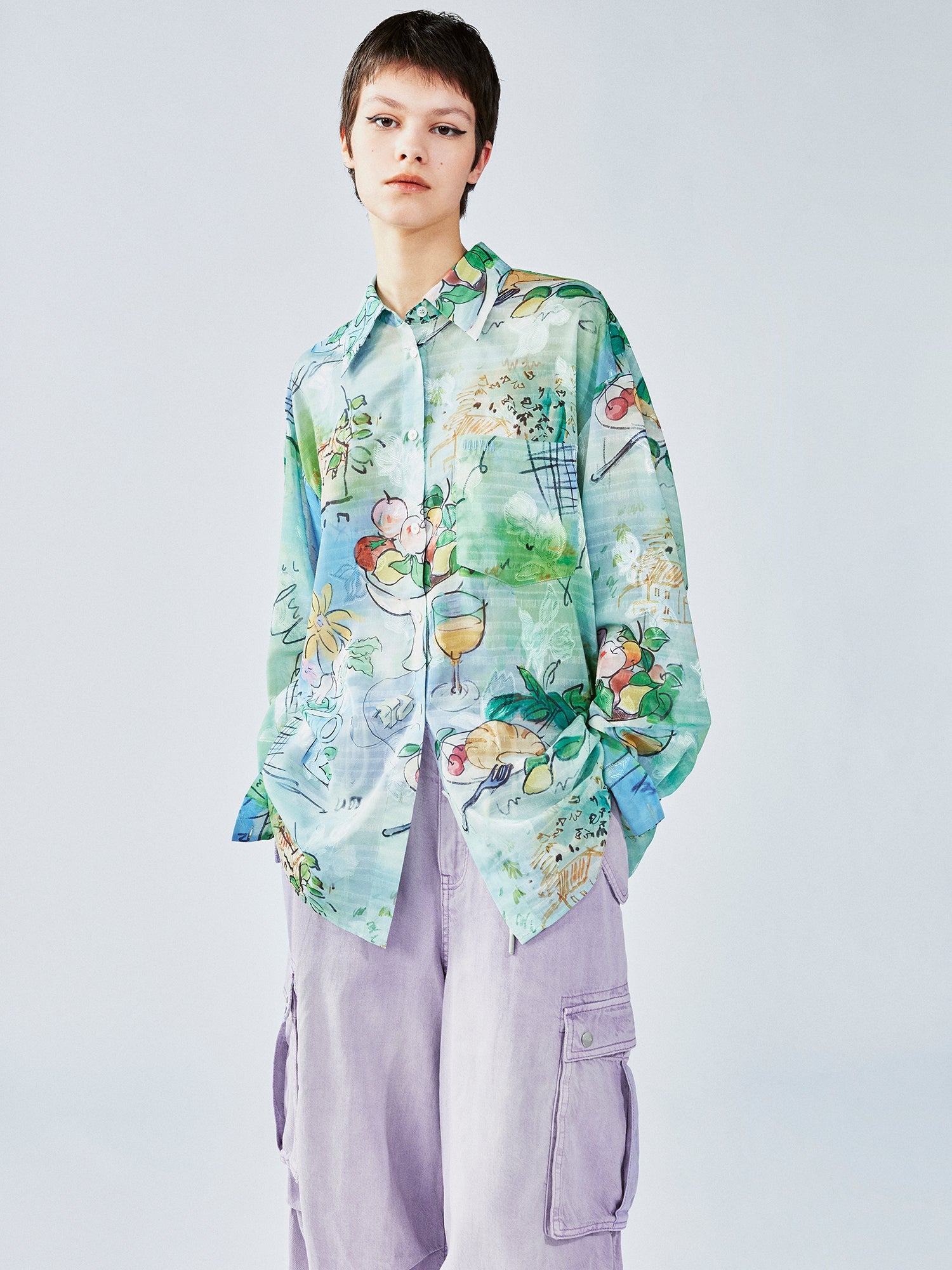 Hand-painted watercolor shirt