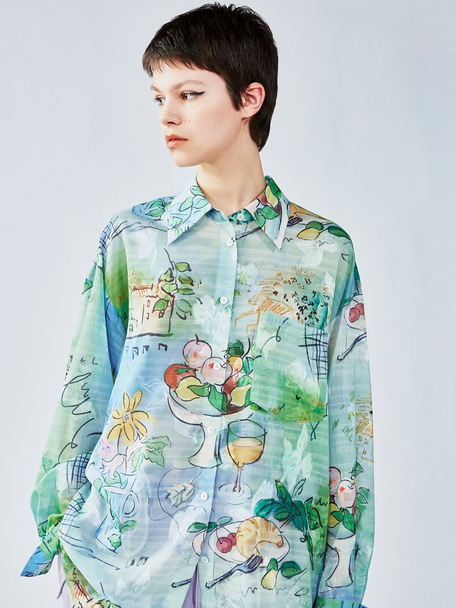 Hand-painted watercolor shirt
