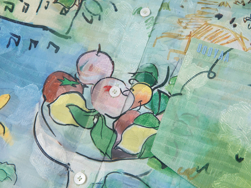 手描きの水彩画シャツ