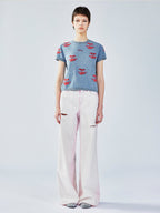 ダイナミックチェリーニットTシャツ