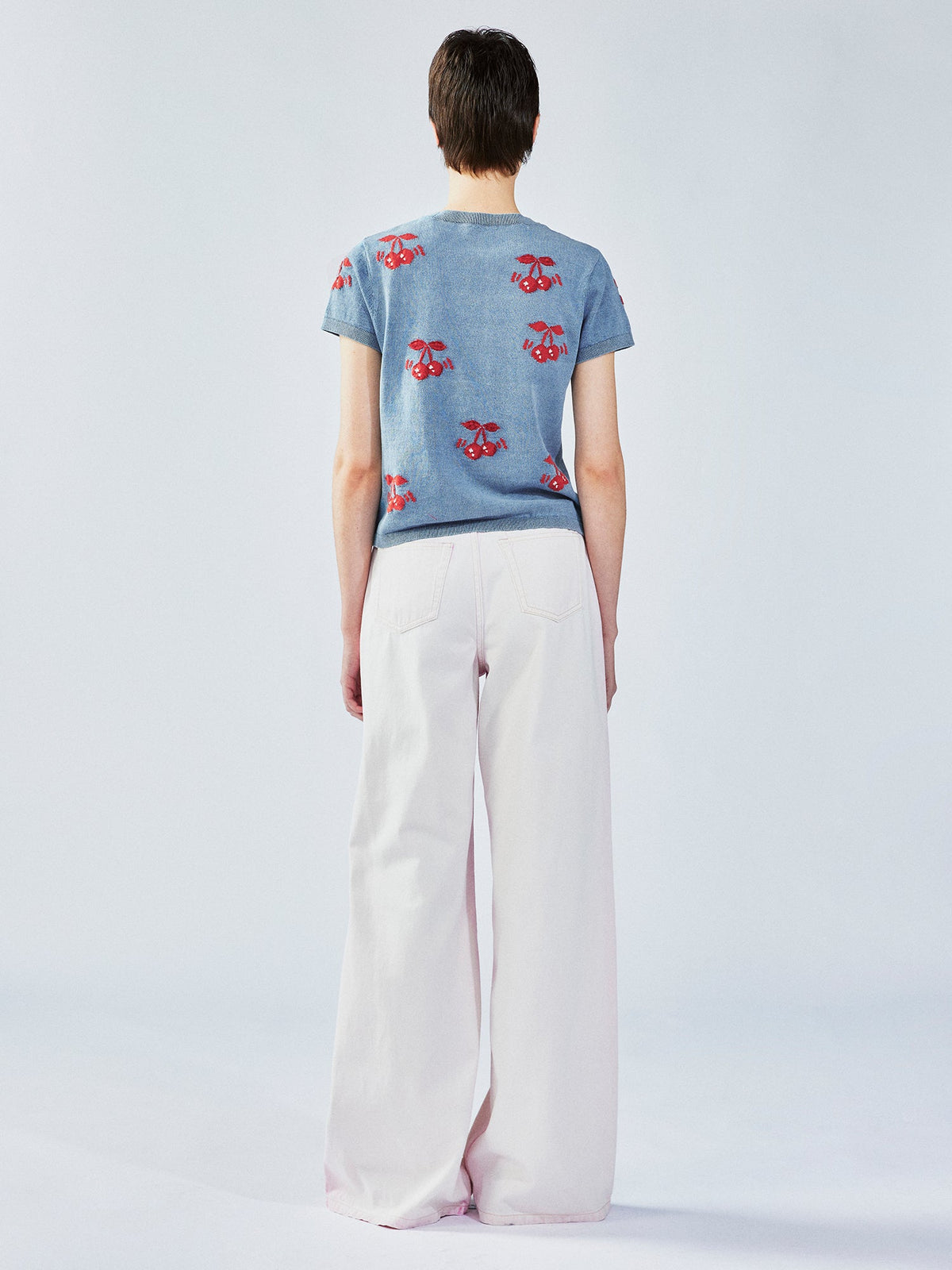 ダイナミックチェリーニットTシャツ