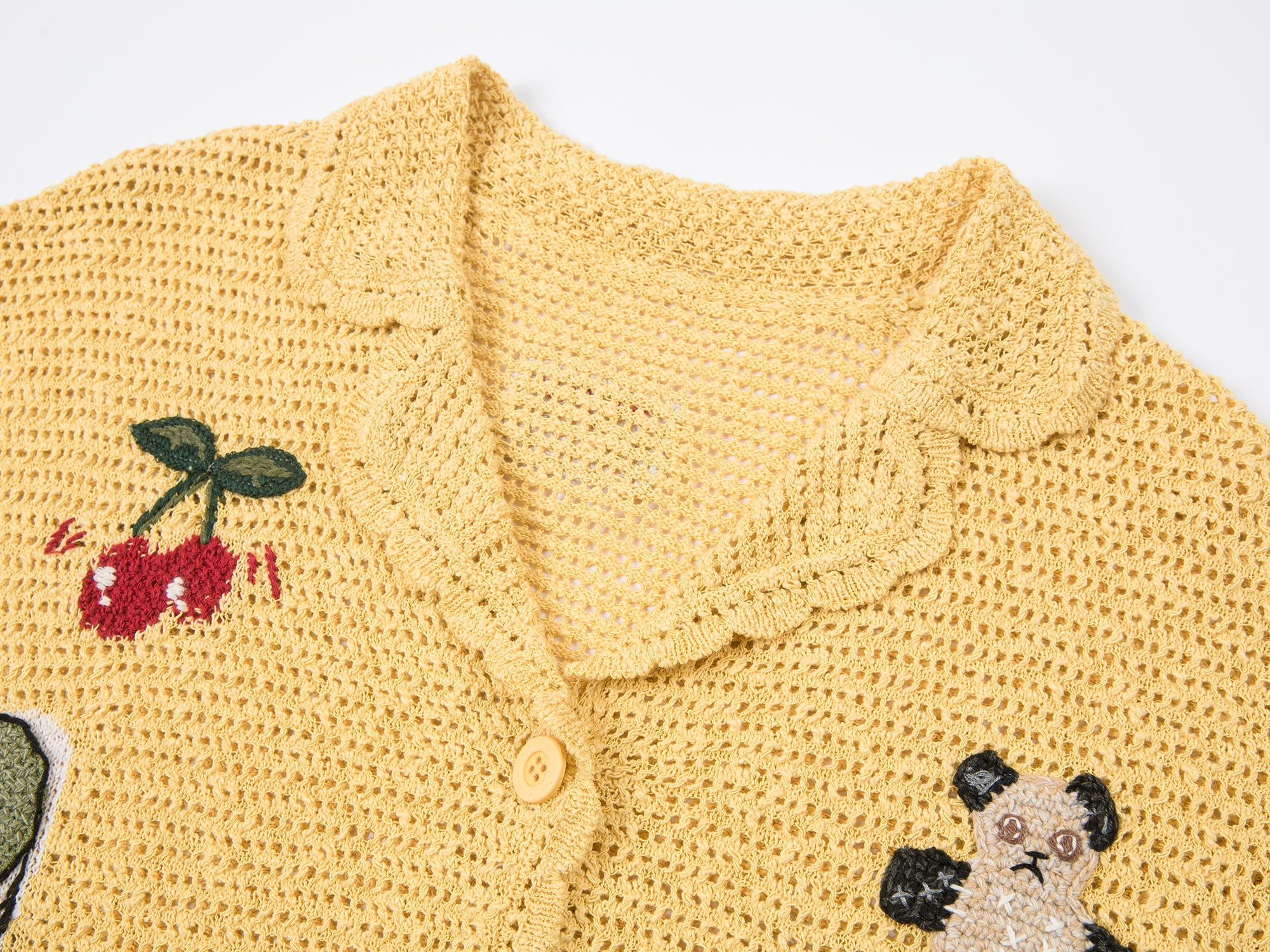 Love & food handmade granny knit-style cardigan