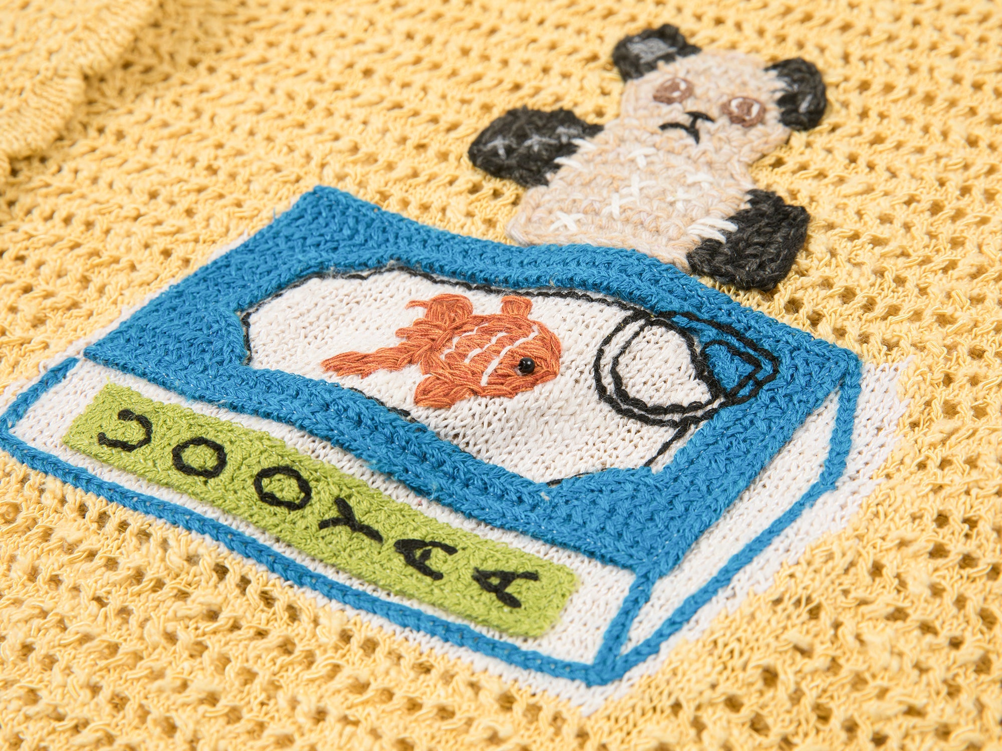 Love & food handmade granny knit-style cardigan