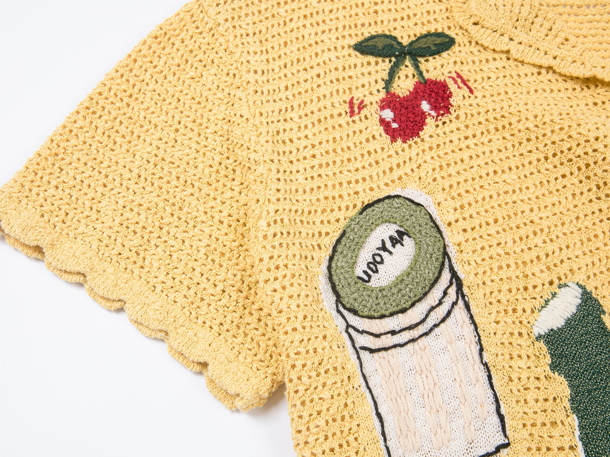 Love & food handmade granny knit-style cardigan