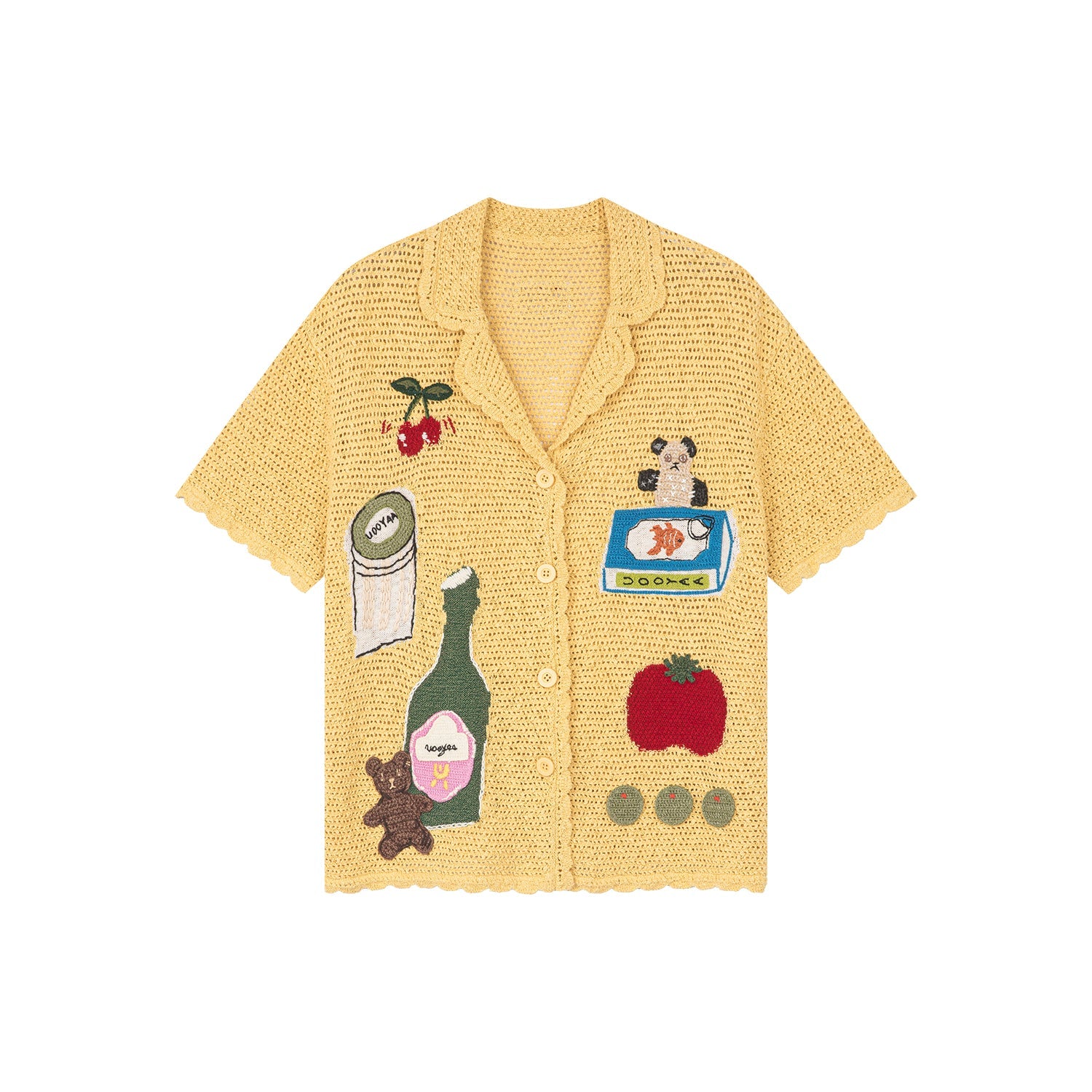 Love & food handmade granny knit-style cardigan