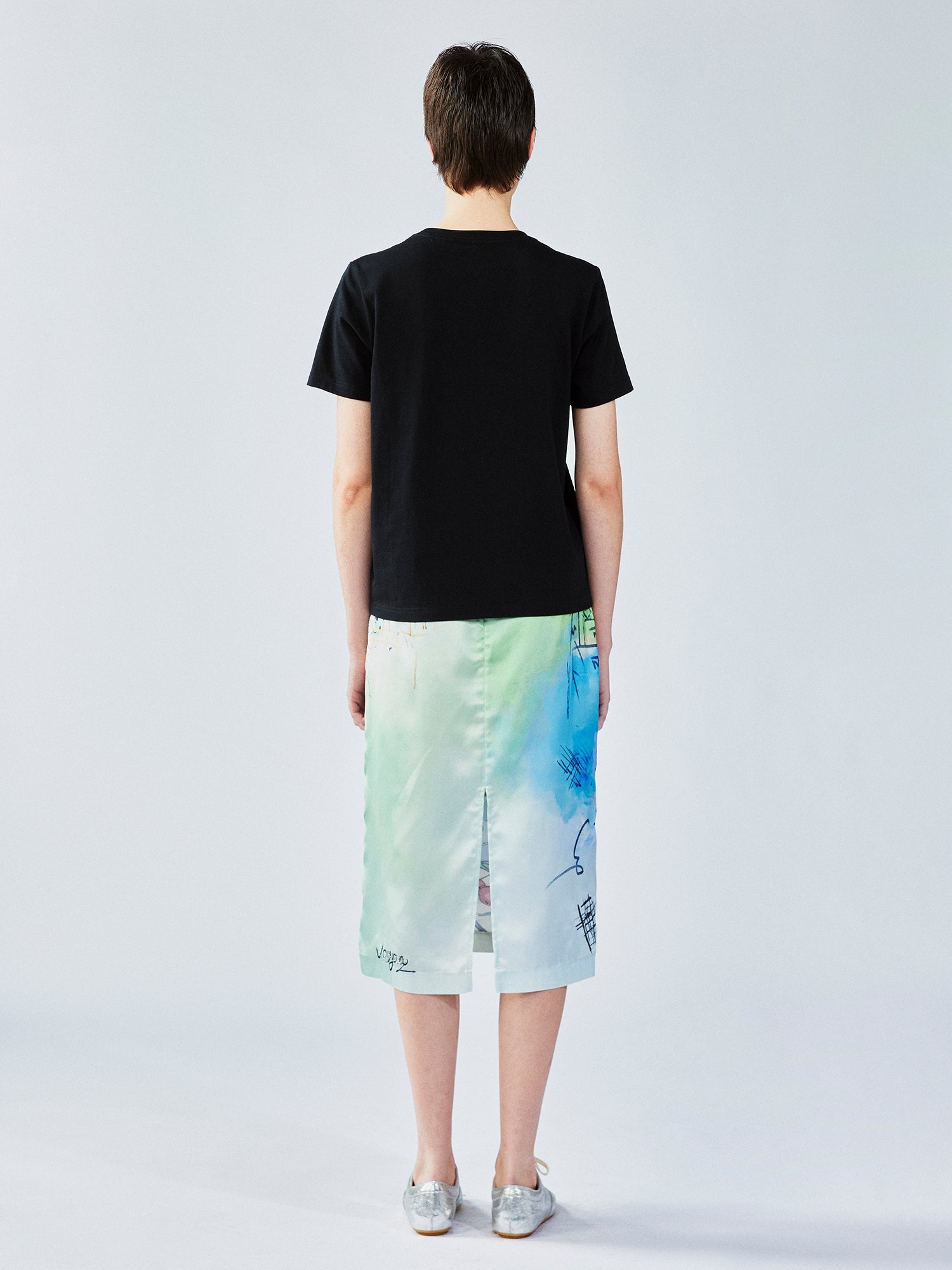 Npkin-pocket appliqué embroidery t-shirt