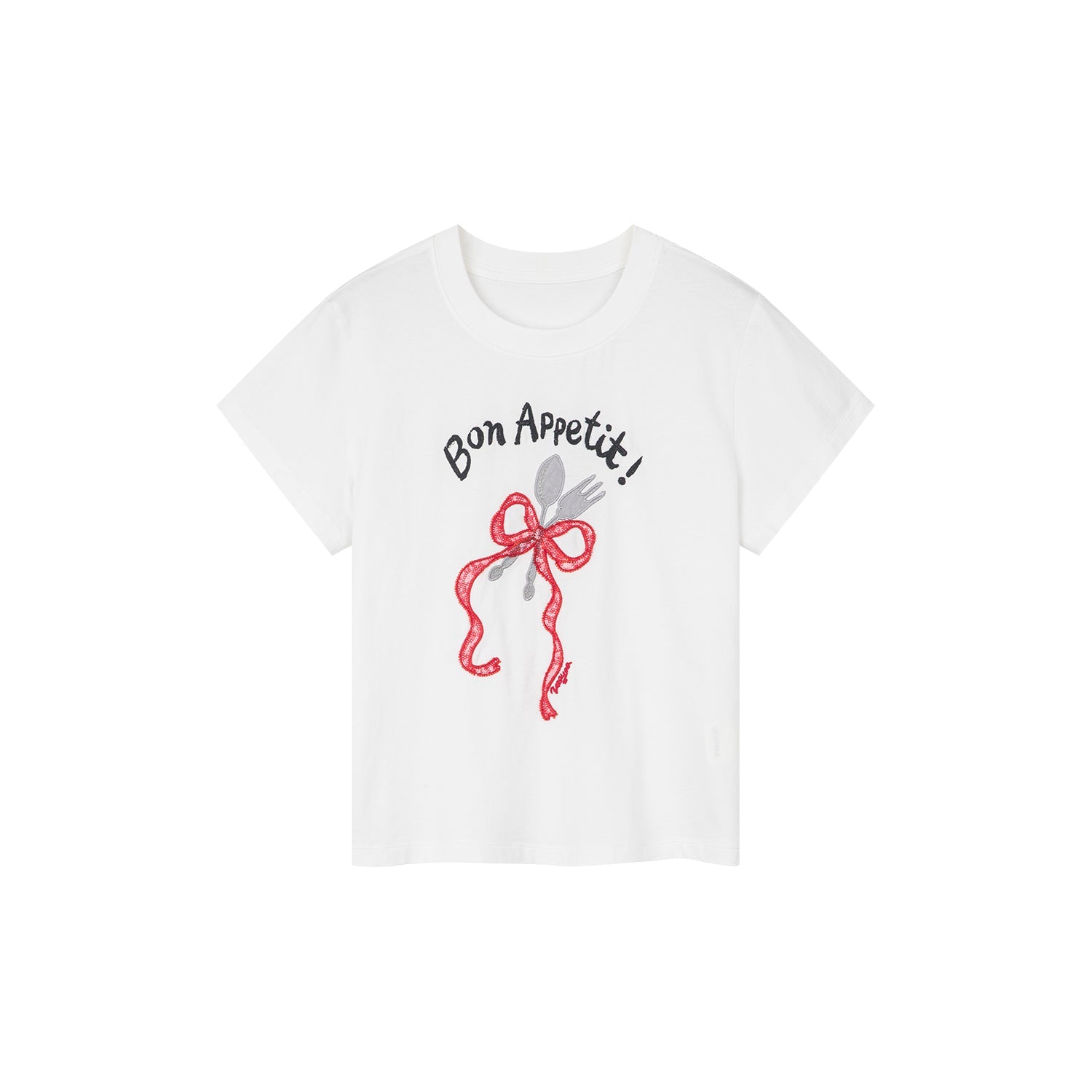 Bow & Fork appliqué T-Shirt