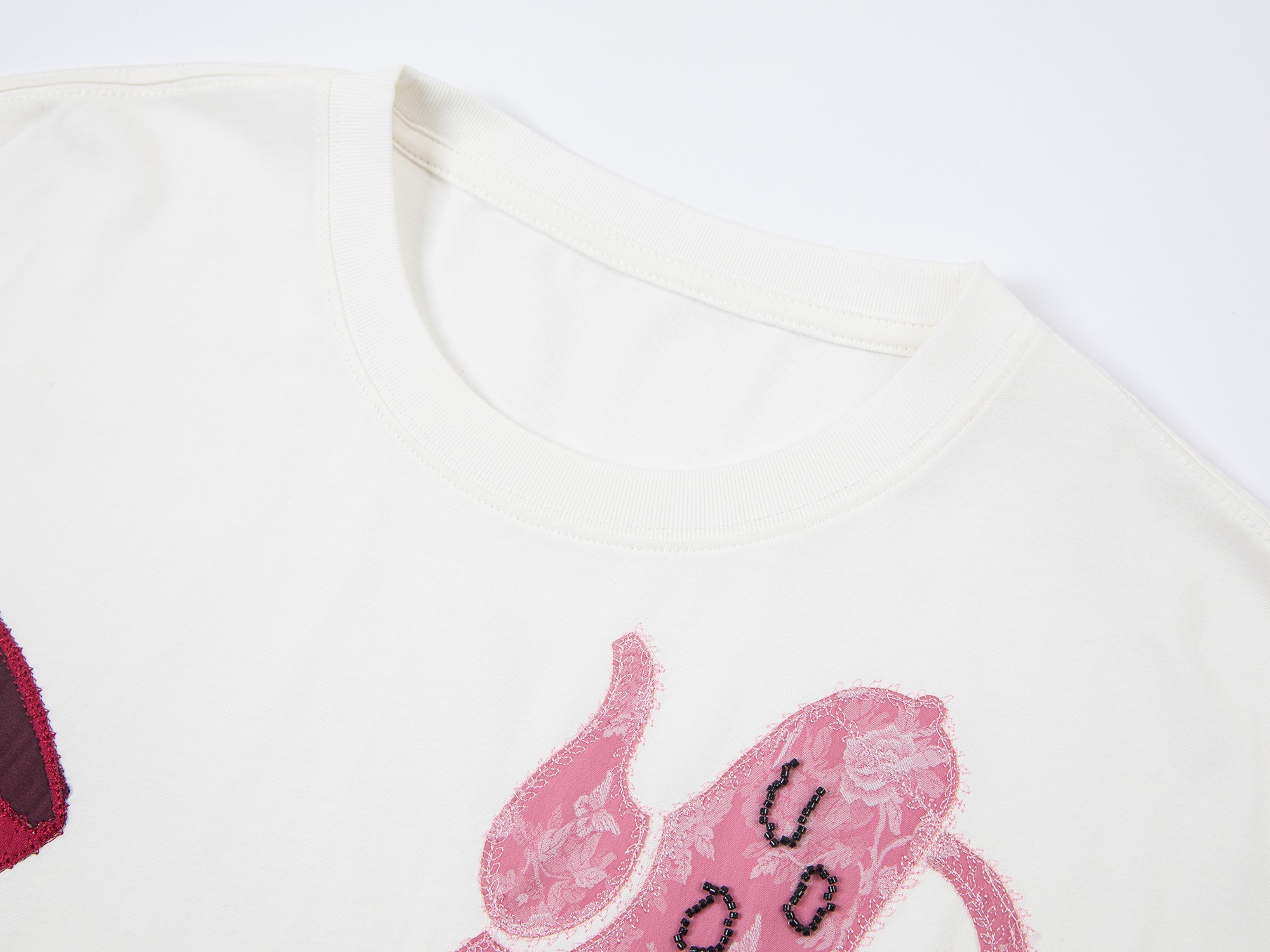 Household object silhouette appliqué t-shirt