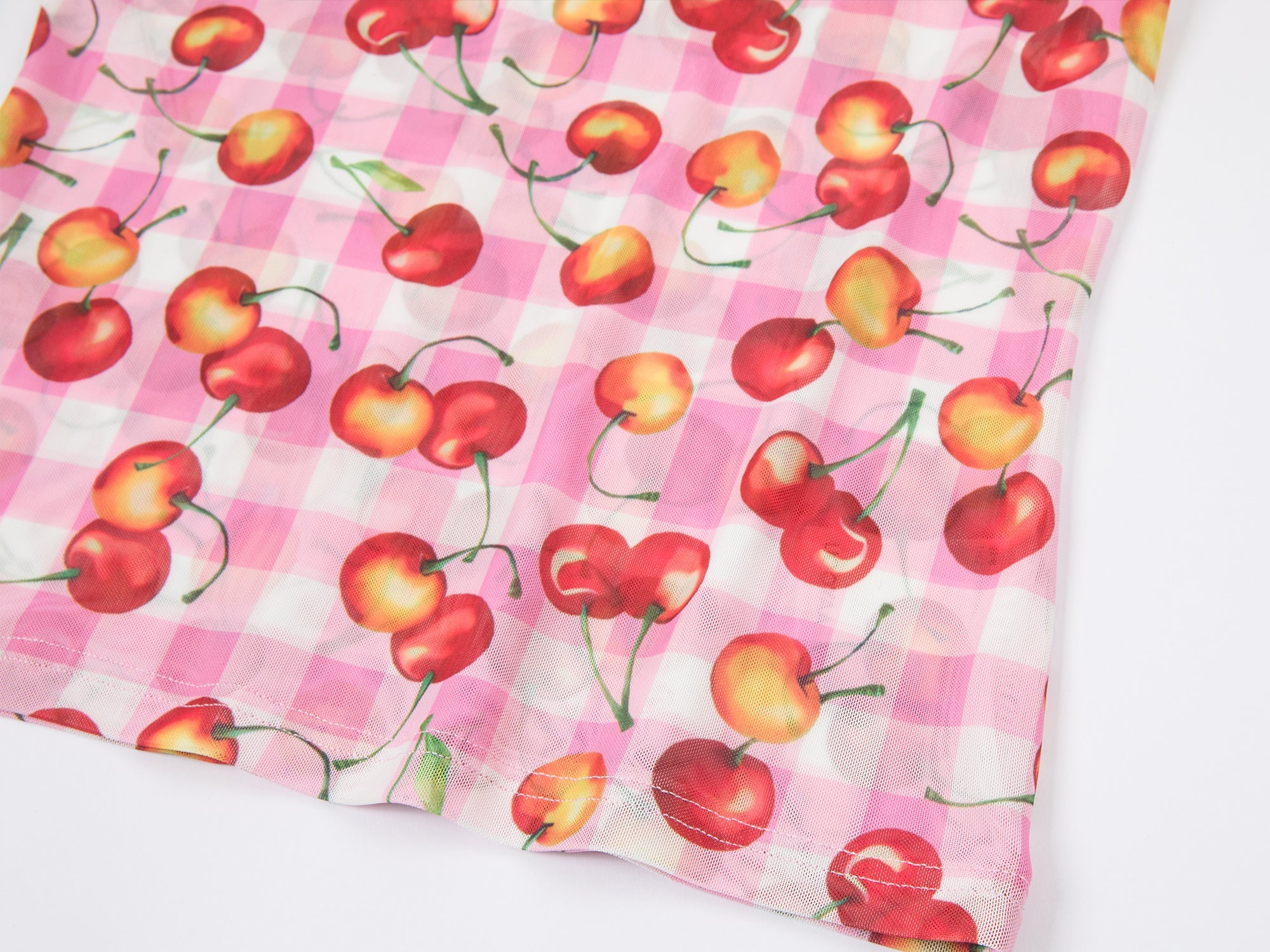 Cherry mesh print t-shirt