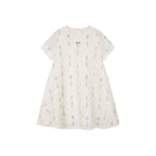 Bow & fork lace embroidered dress