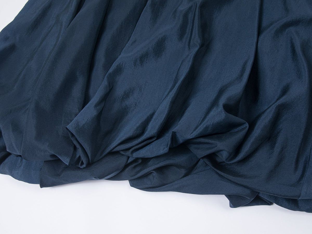 Navy-collar tulip dress