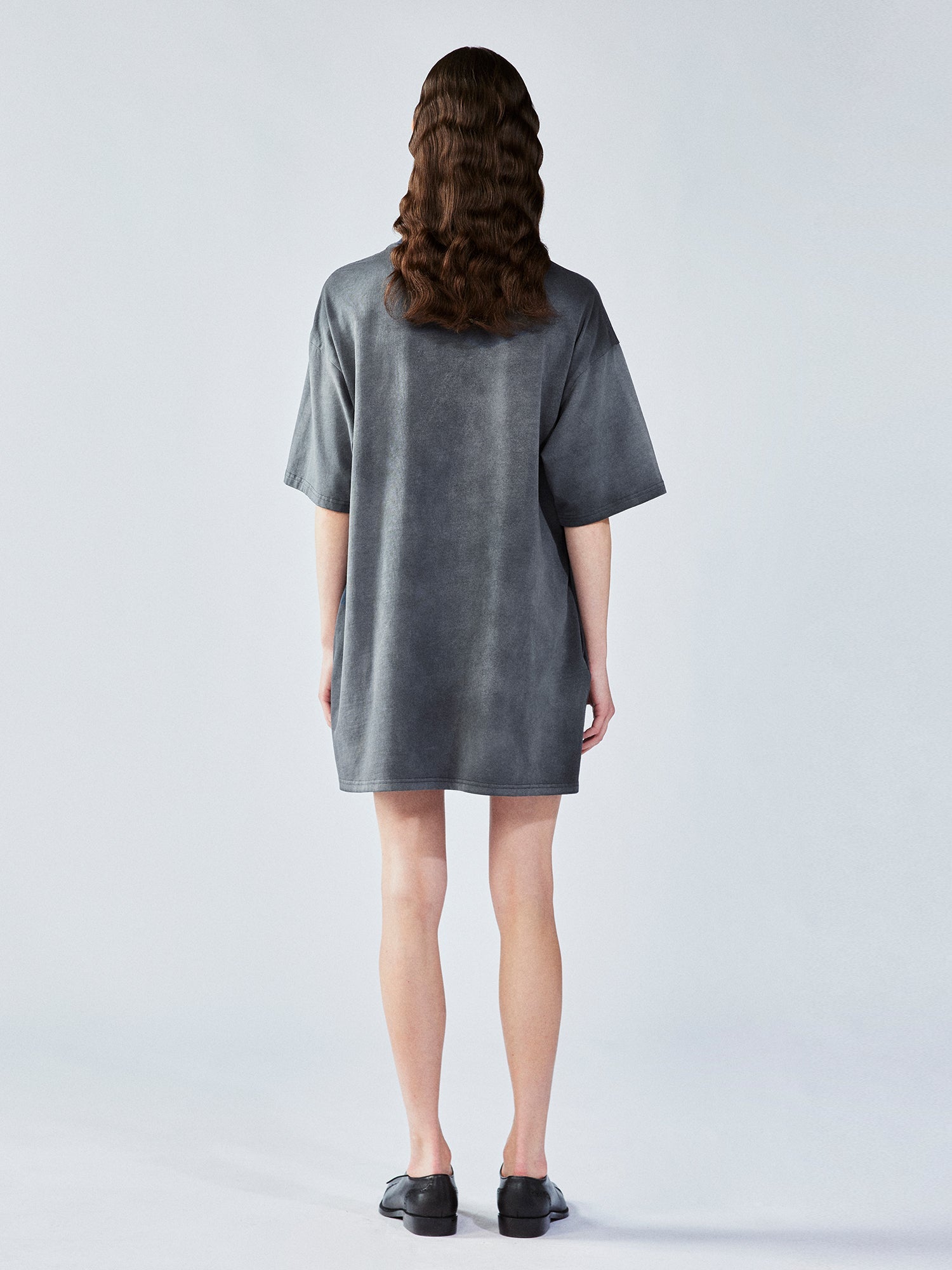 Grocery tomato appliqué t-shirt dress