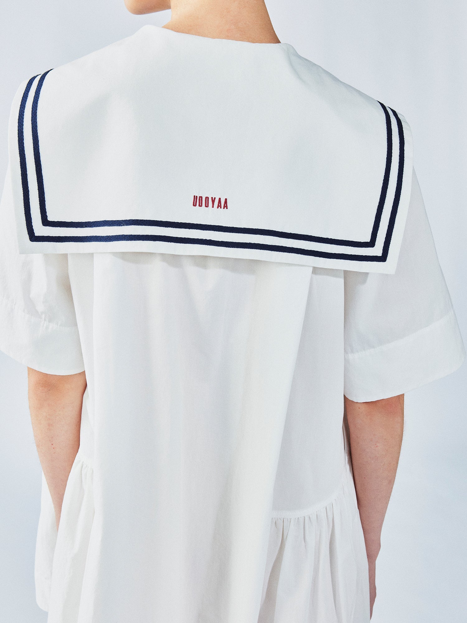 Collegiate sailor-collar dress