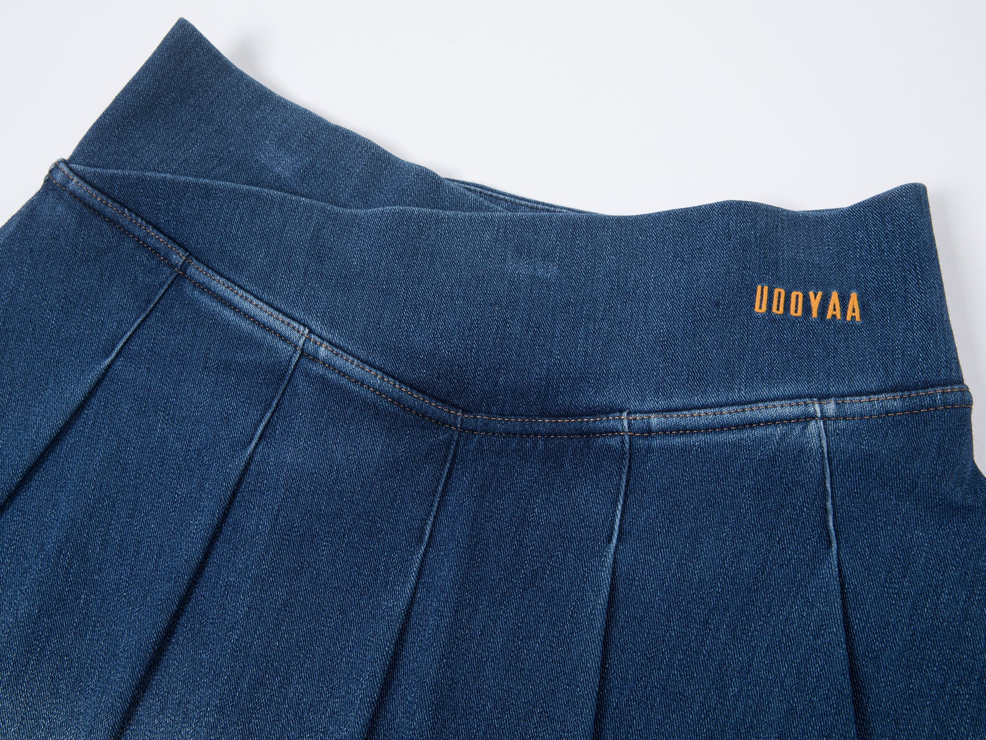 Ombre tie-dye tennis denim skirt