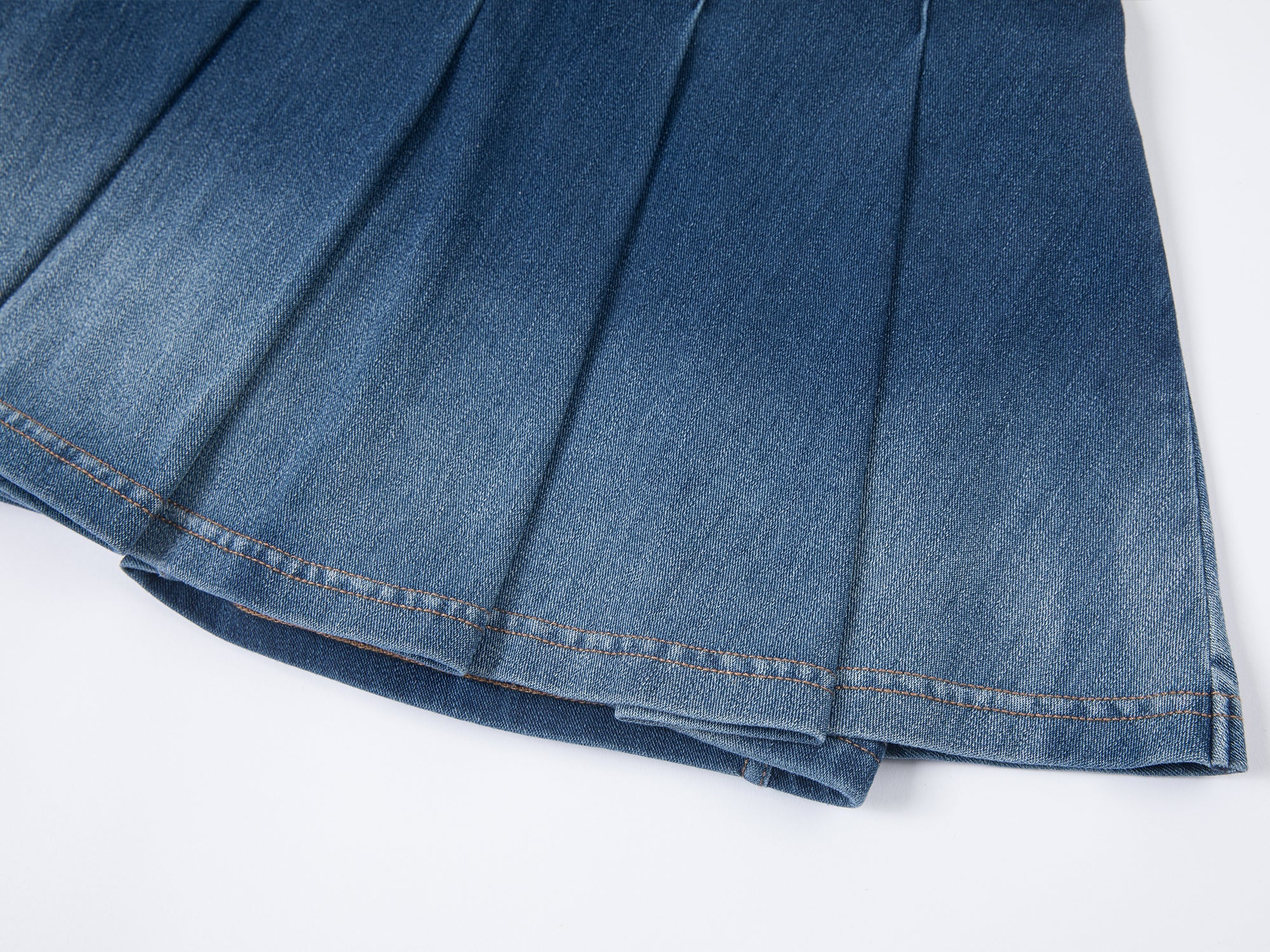 Ombre tie-dye tennis denim skirt