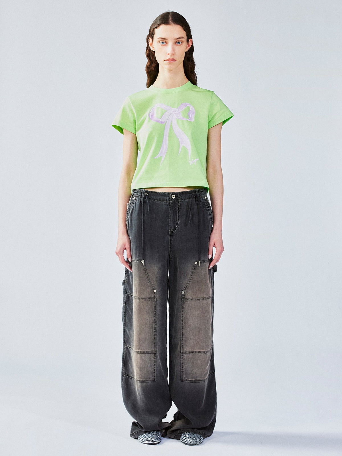 Tencel denim cargo pants