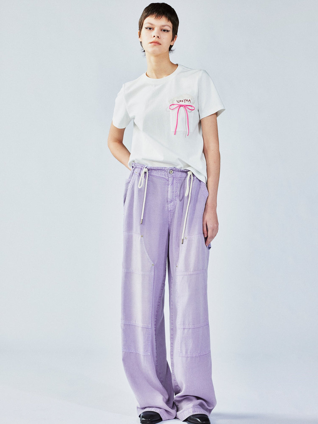 Tencel denim utility pants