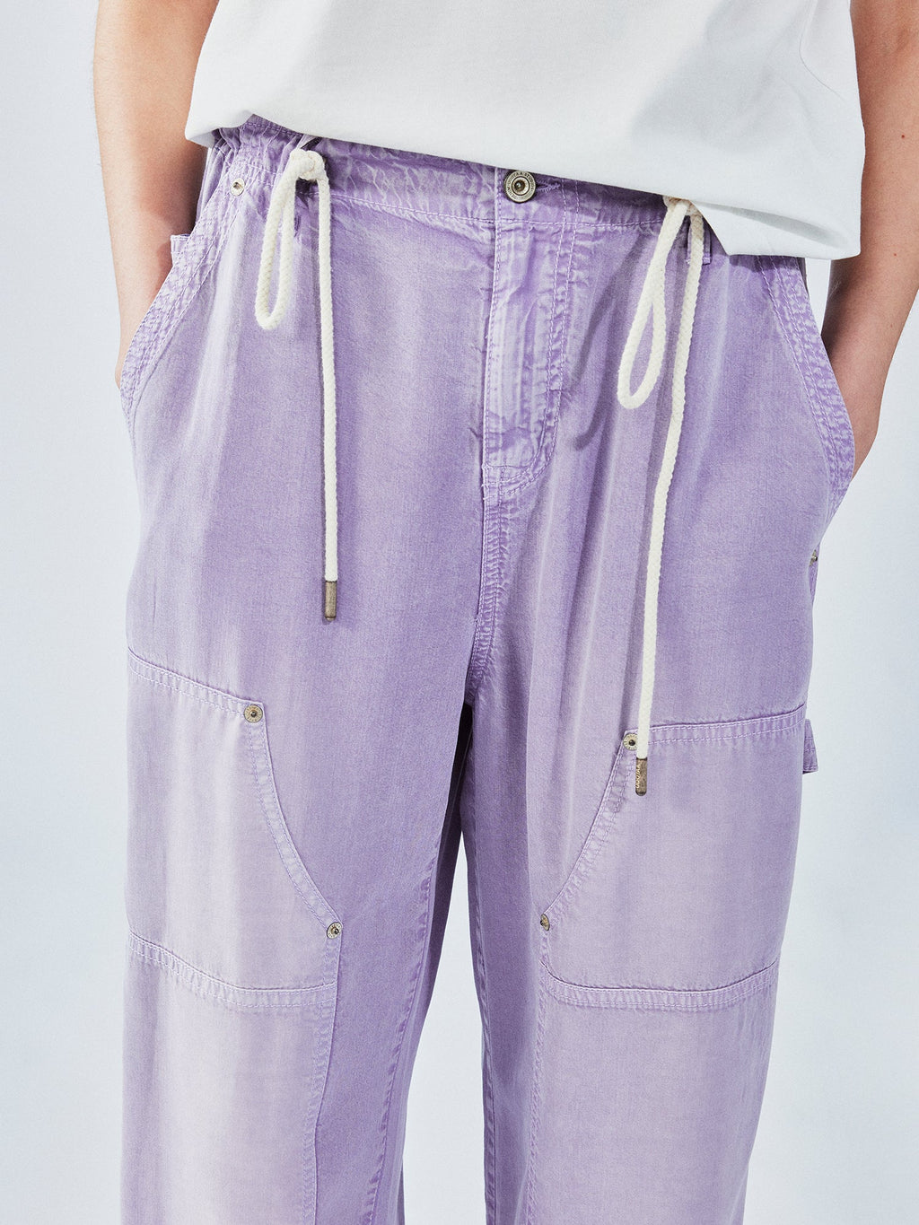 Tencel denim utility pants