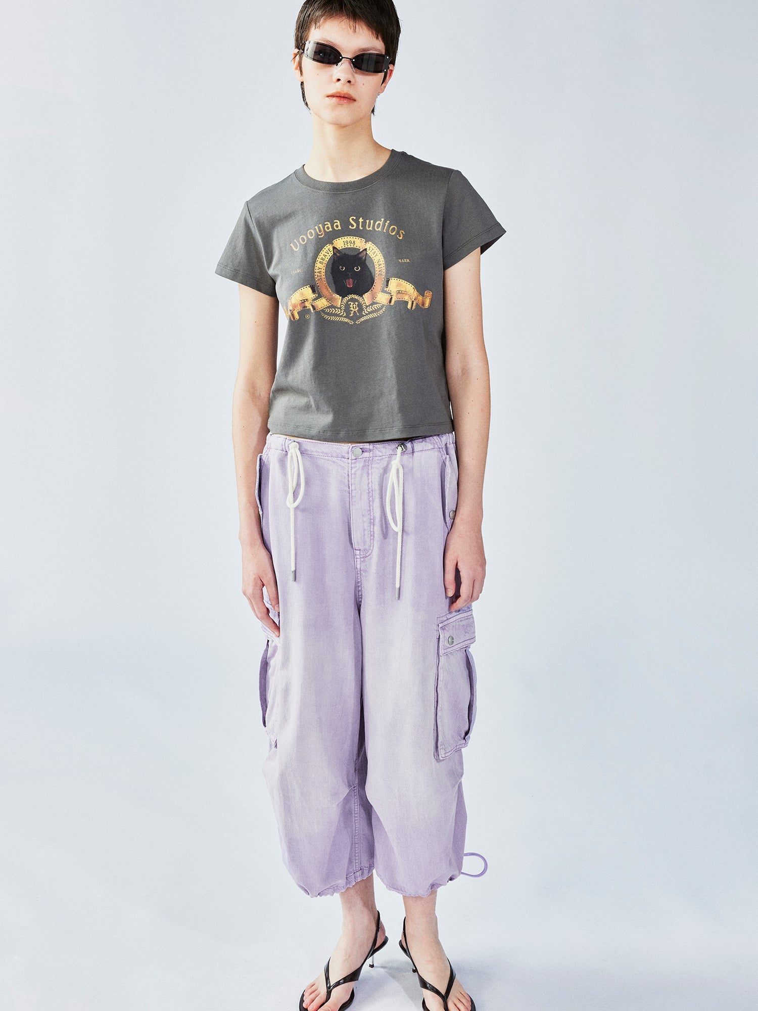 Tencel denim multi-pocket pants