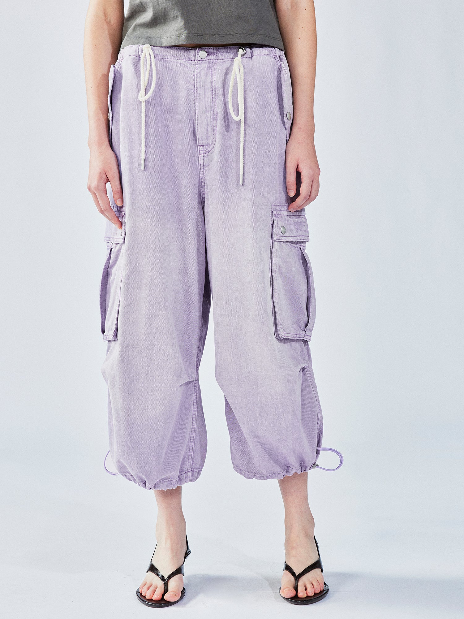 Tencel denim multi-pocket pants