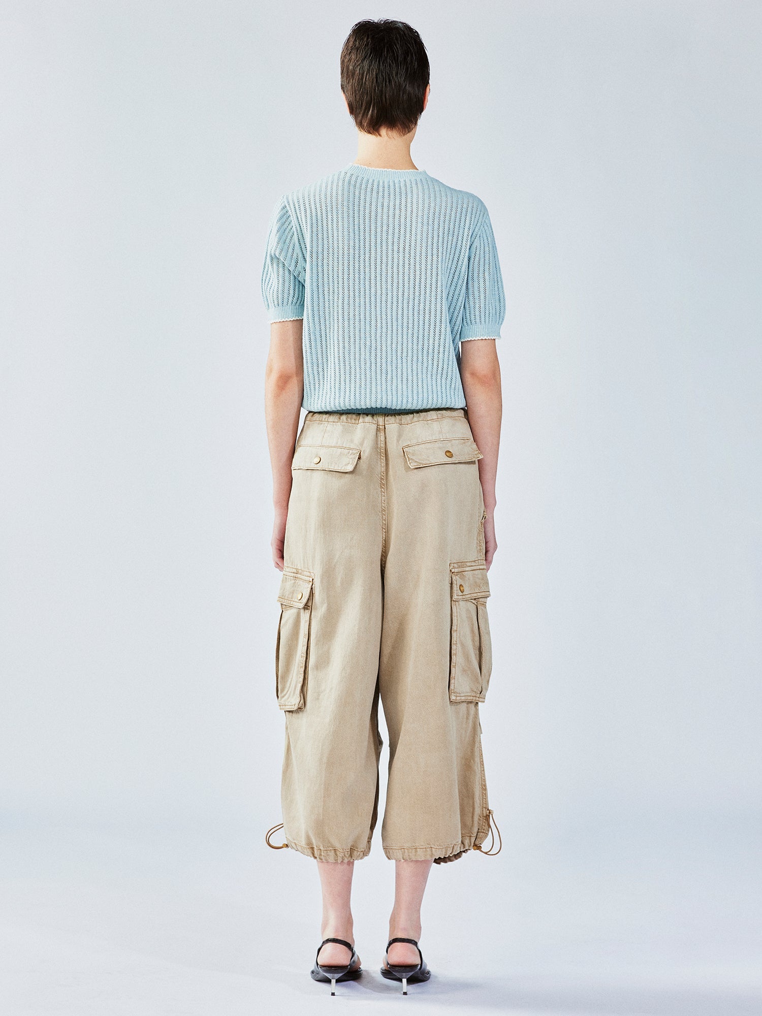 Tencel denim multi-pocket pants