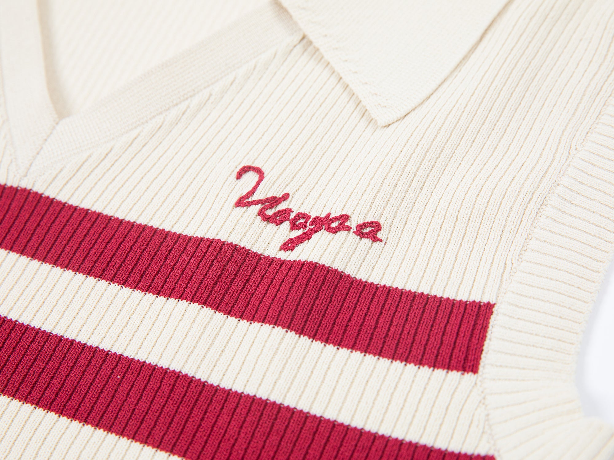 Retro striped POLO knit vest