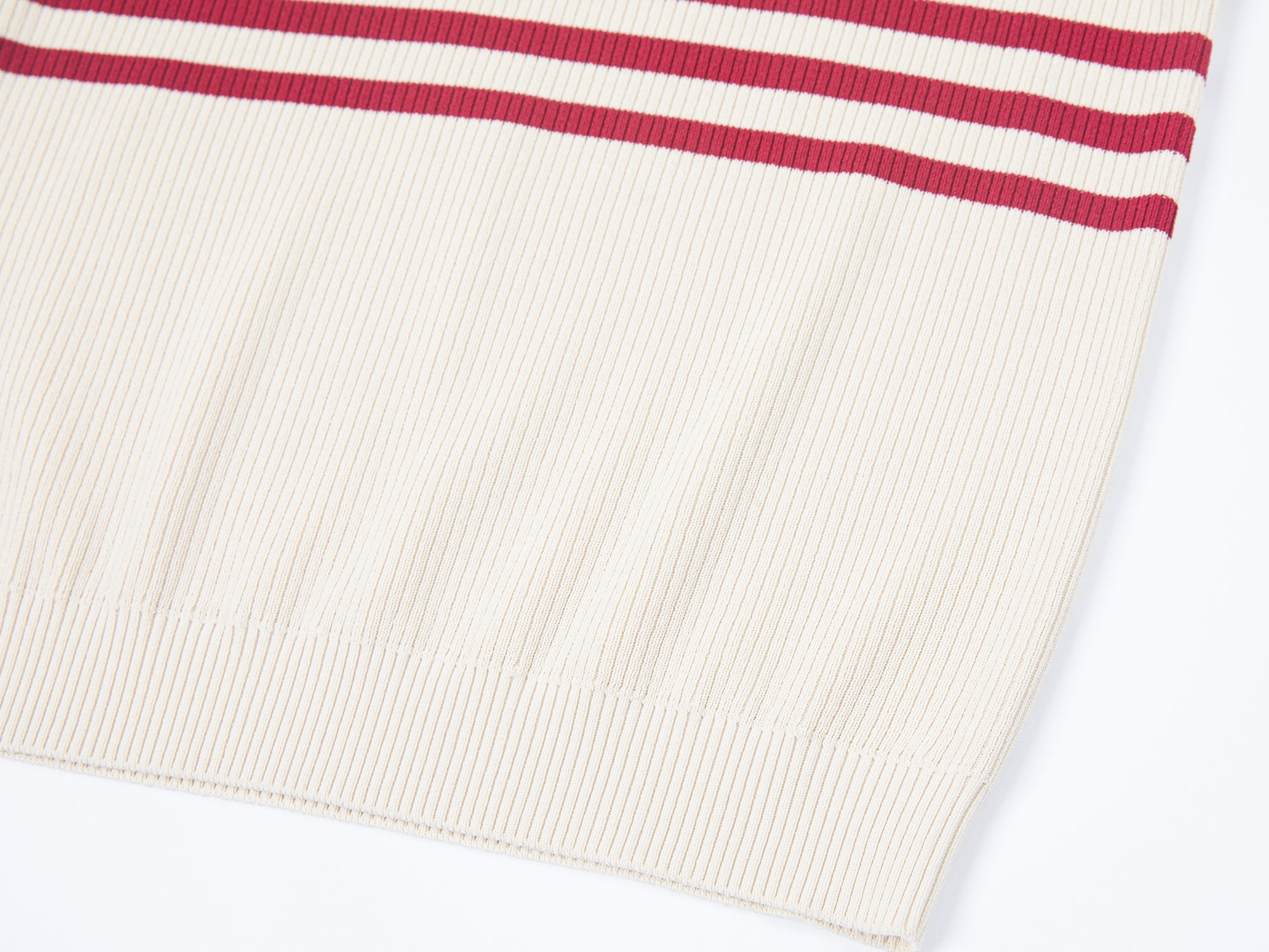 Retro striped POLO knit vest