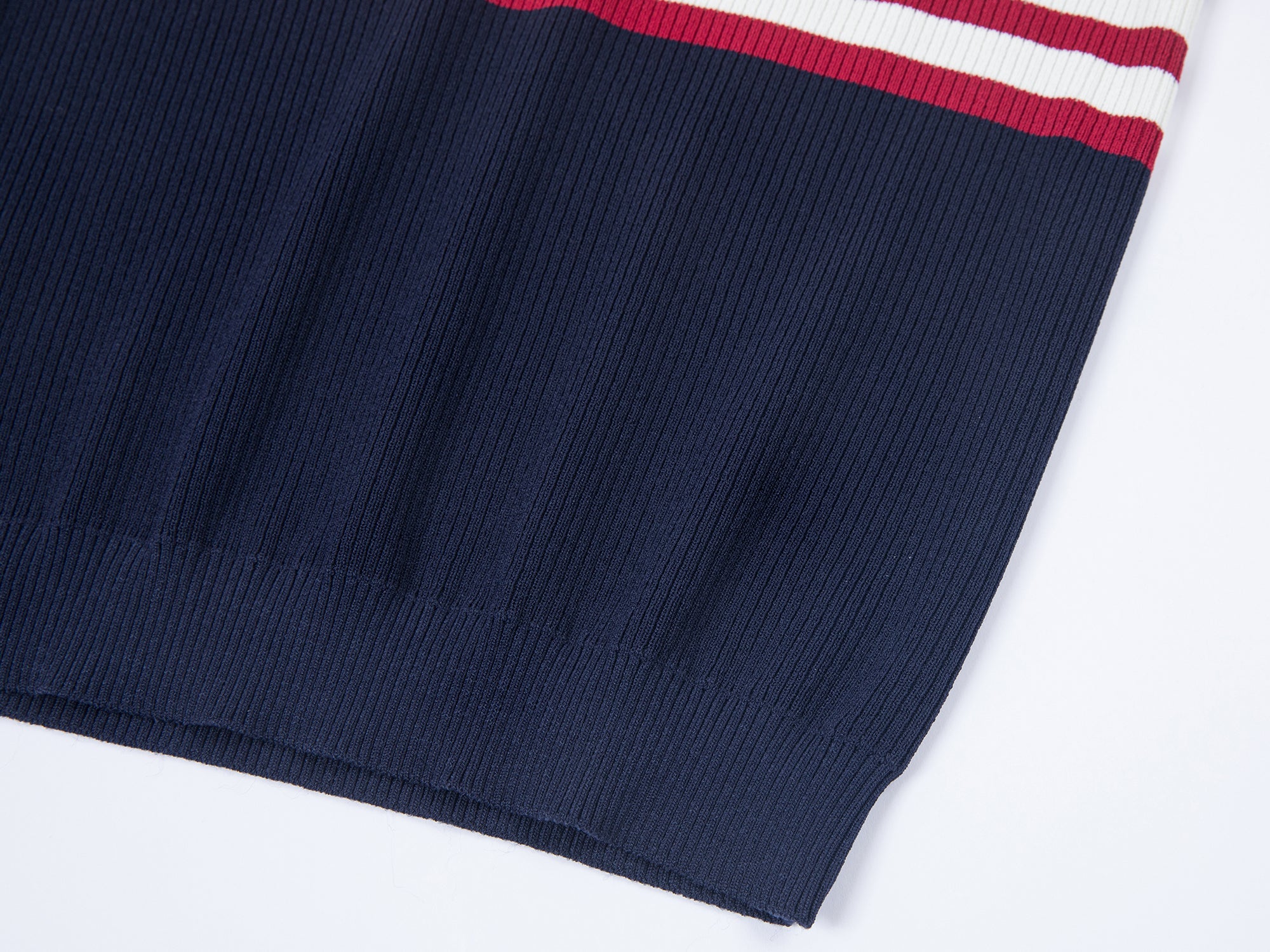 Retro striped POLO knit vest