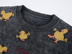 「内向的な性格」ダックジャカードニットTシャツ