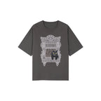 猫の窓風景アップリケTシャツ