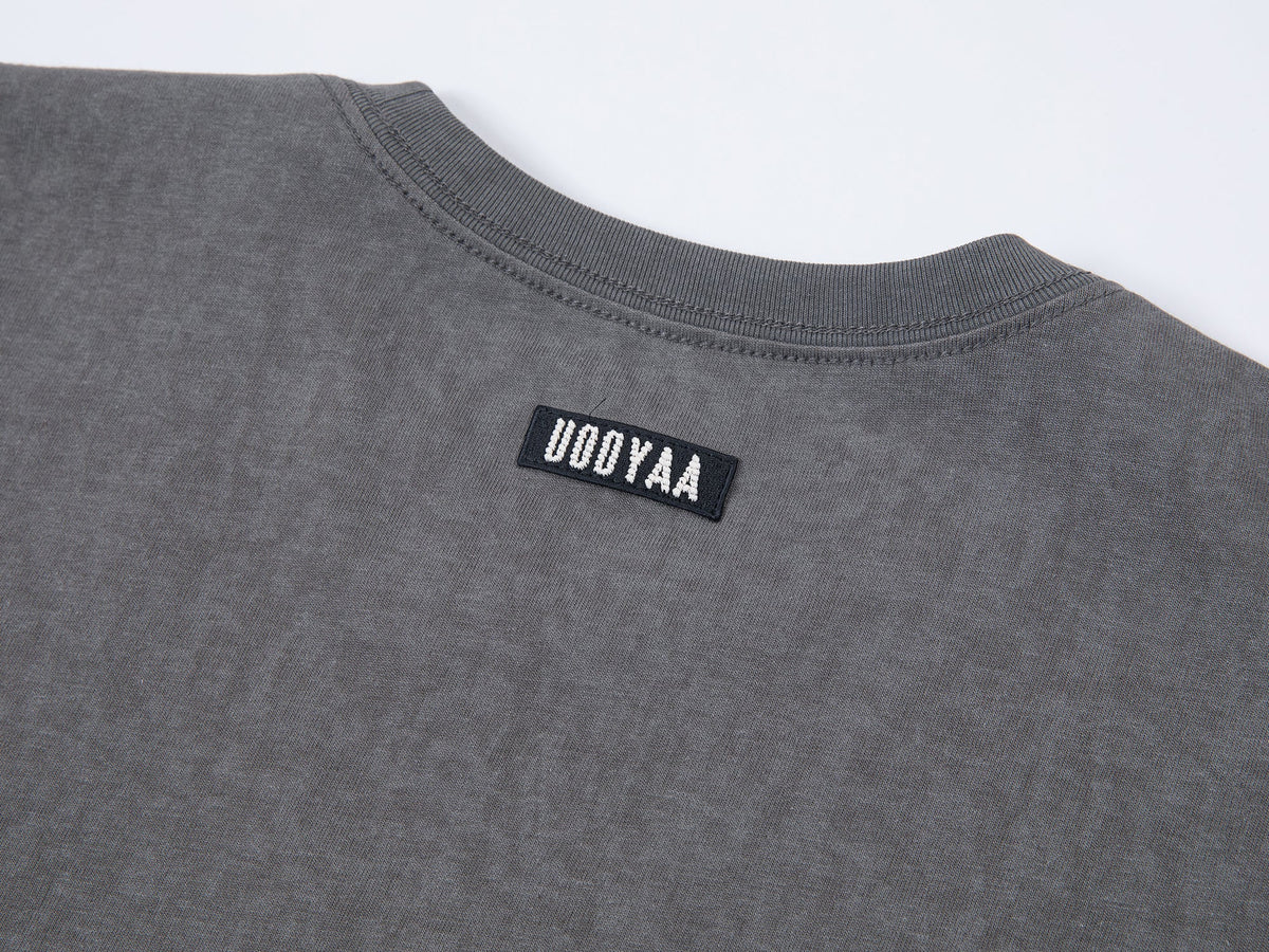 ムーディーガールプリントラインストーンTシャツ