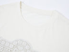 猫の窓風景アップリケTシャツ