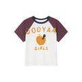 アップルワームのフェルトアップリケラグランTシャツ