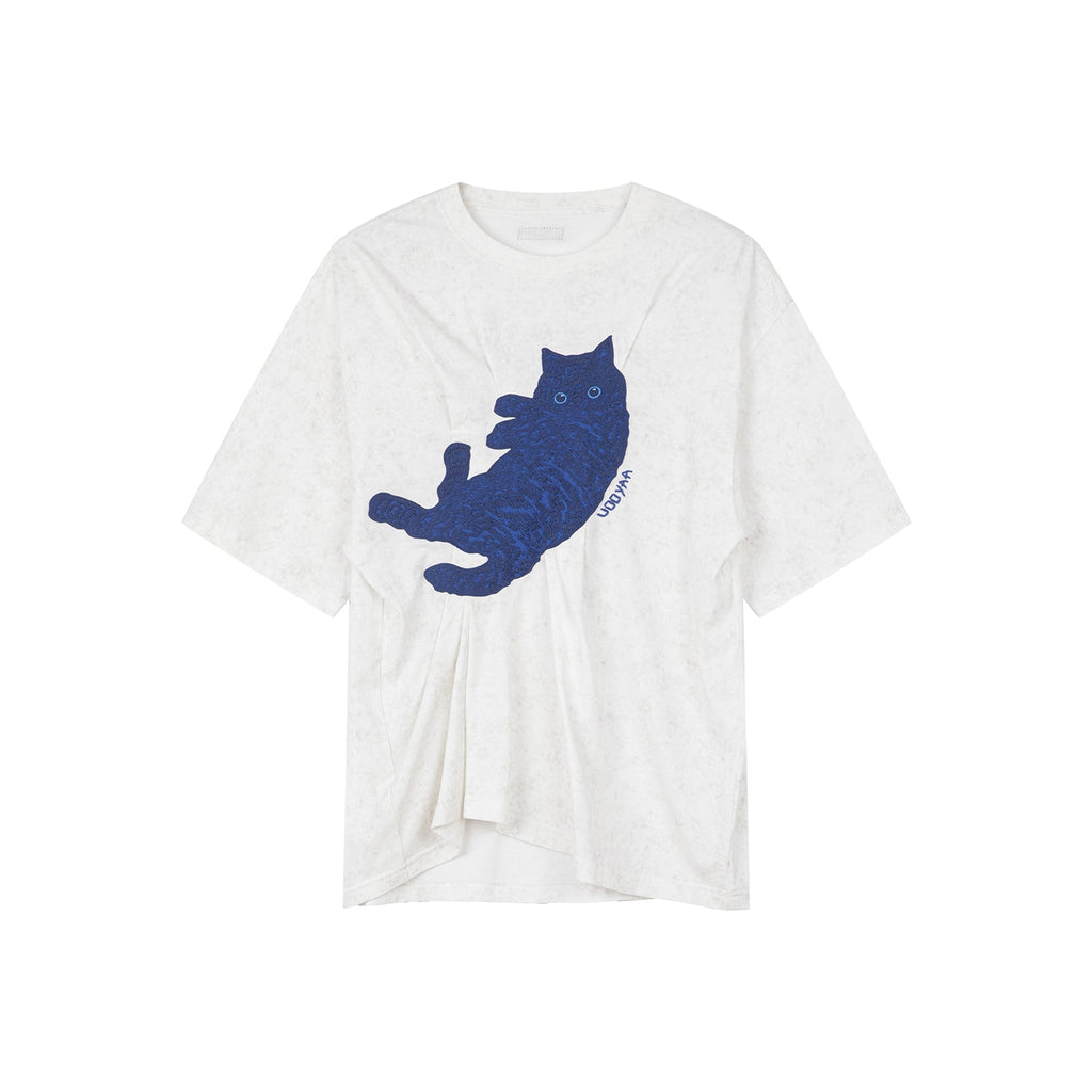 クラインの青い猫のTシャツ