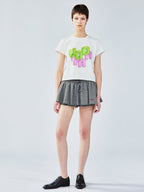 3DピクセルロゴプリントTシャツ