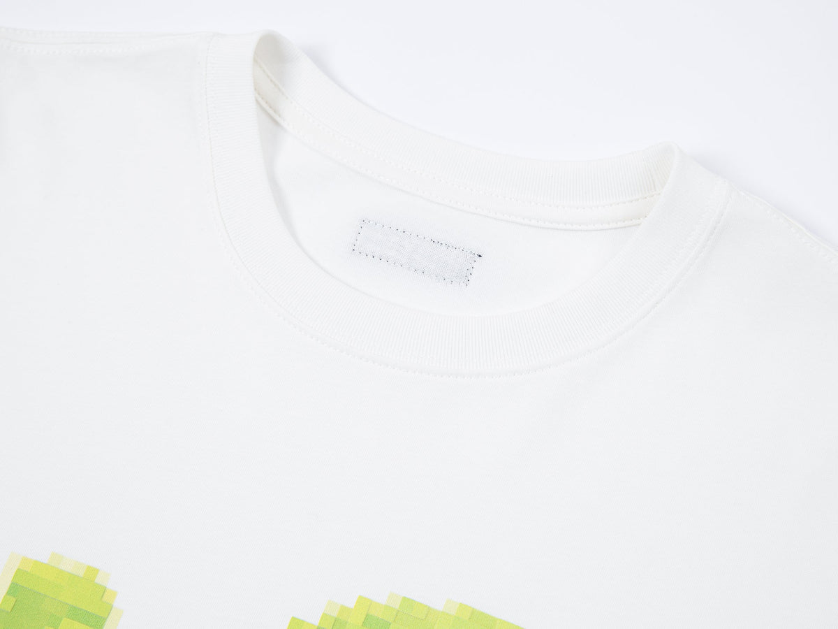 3DピクセルロゴプリントTシャツ