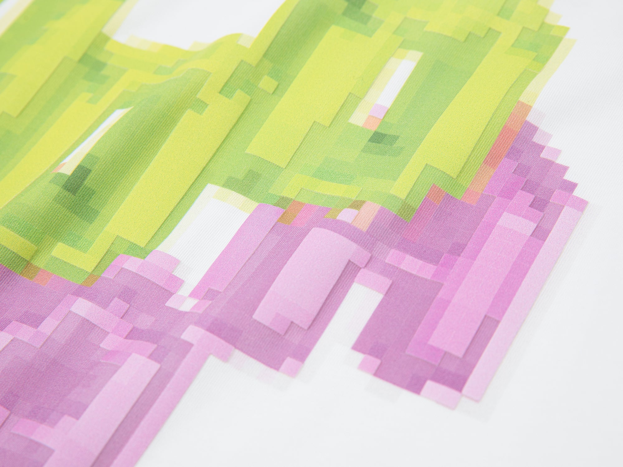 3D pixel logo print T-shirt