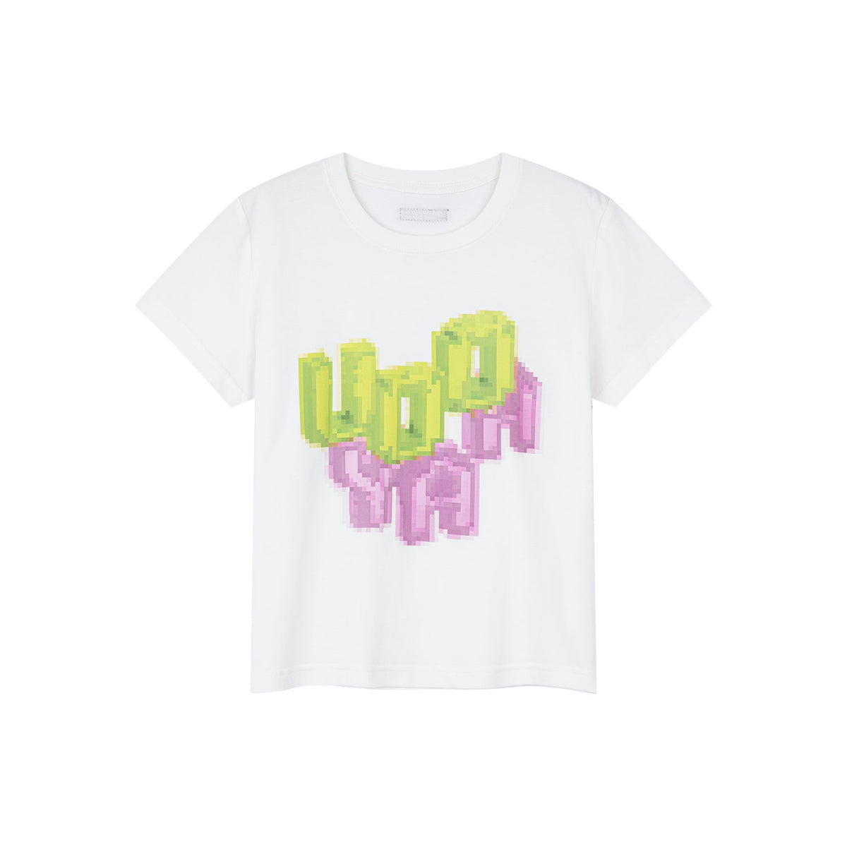3DピクセルロゴプリントTシャツ